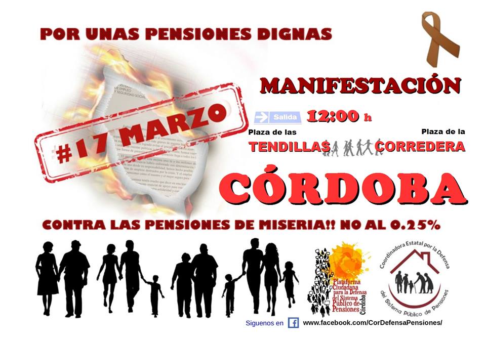 17M: manifestación en Córdoba por unas pensiones dignas