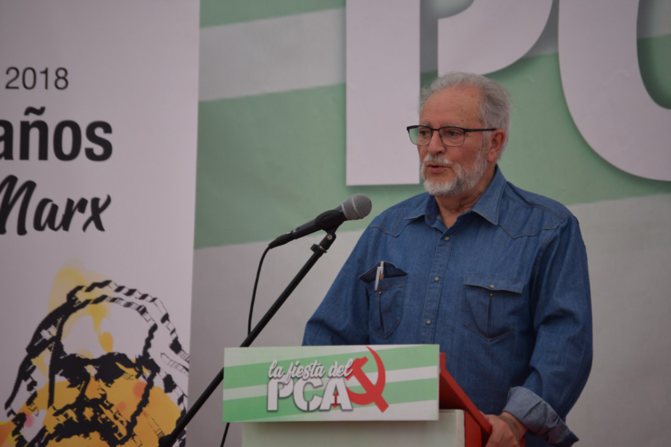 Julio Anguita en la Fiesta del PCA: «si Unidos Podemos no consigue que los militantes trabajen en cada municipio, en cada provincia, [la unidad] no servirá absolutamente para nada»