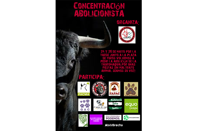 EQUO pide la abolición de la tauromaquia en las concentraciones de Córdoba y Madrid