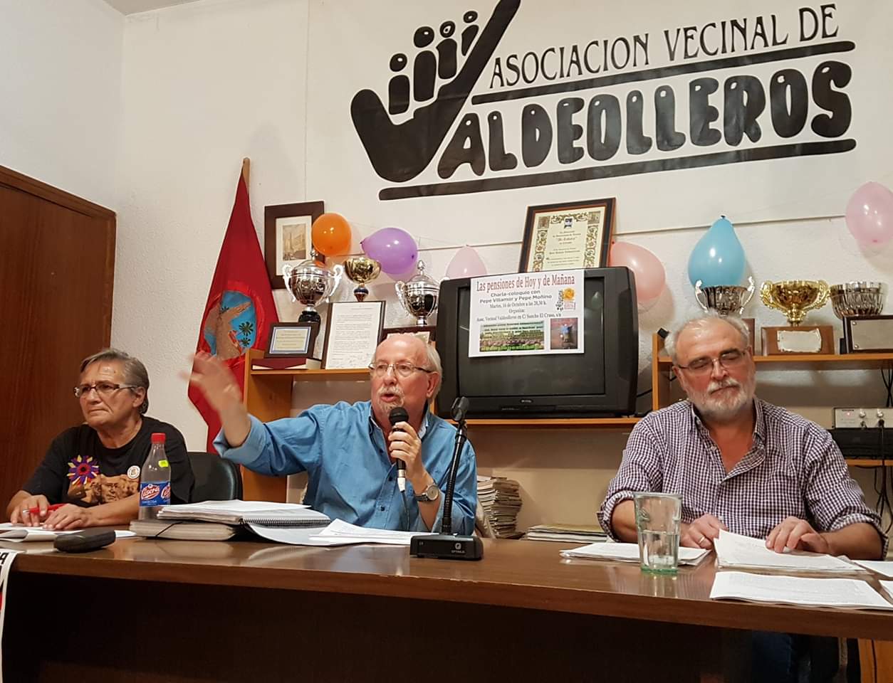 Pepe Villamor: «Nuestra fuerza está en la movilización social y en nuestro voto». Charla-debate «Las pensiones de hoy y de mañana»