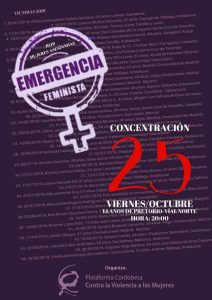 Concentración por las más de 1000 mujeres asesinadas @ Llanos del Pretorio