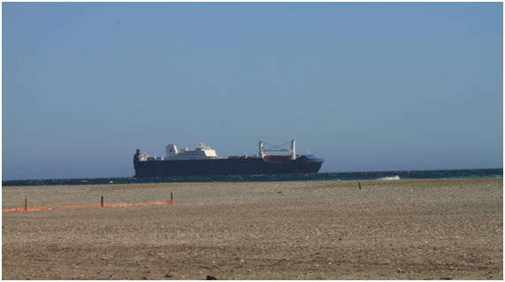 El pasado viernes recaló en Motril el barco saudí Bahri Jeddah con el propósito de cargar armas
