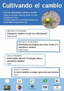 Cultivando el cambio. Acción de Barrios por el Clima @ Evento telemático
