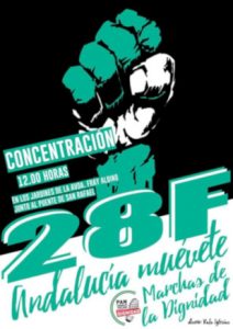Las Marchas de la Dignidad convocan una concentración con motivo del 28F @ Jardines de la Avda. Fray Albino, junto al puente San Rafael