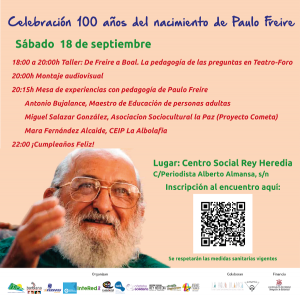 100 años del nacimiento de Paulo Freire @ Centro Social Rey Heredia