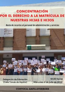 Concentración por el derecho a la matrícula escolar @ Delegación de Educación Junta Andalucía