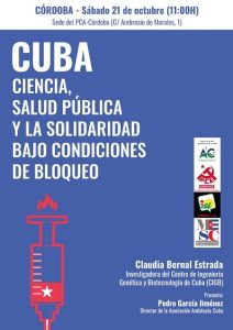 Cuba, ciencia, salud pública y la solidaridad bajo condiciones de bloqueo @ Sede del PCA