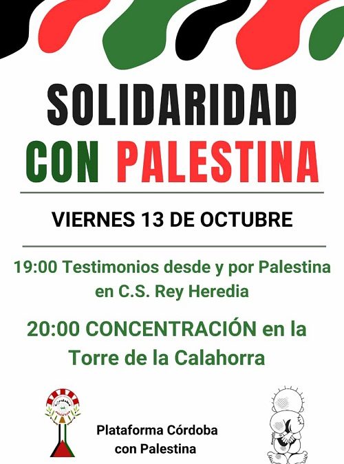 Plataforma “Córdoba con Palestina” convoca actos de apoyo