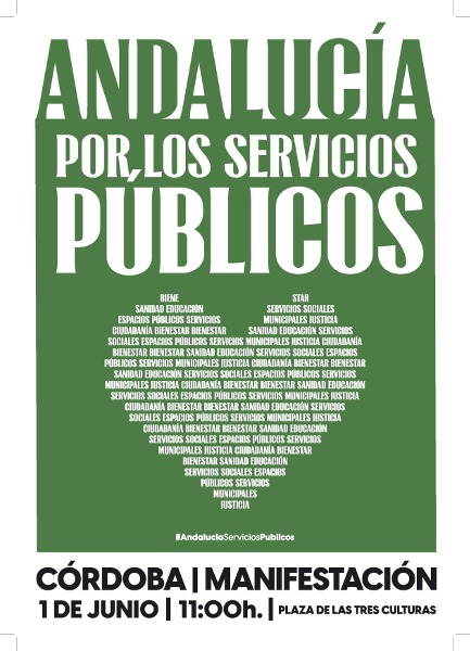 Manifestación en Andalucía: Defender lo Público es Defender la Justicia Social