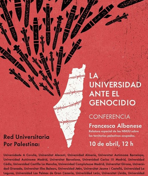 La Red Universitaria por Palestina entrega al Rector de la UCO un documento con las reivindicaciones ante la Conferencia de Rectores