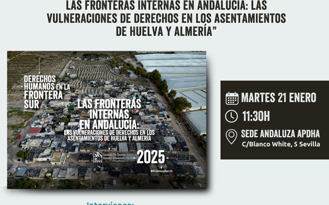 APDHA presenta el próximo martes 21 de enero su Informe #FronteraSur25 y su Balance Migratorio correspondiente a 2024