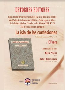 Presentación del libro "La isla de las confesiones" de El Vera @ Salón de Columnas del edificio "Pedro López de Alba"